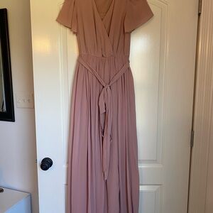 Baltic Born Dusty Rose Maxi Dress with Tie Waist
